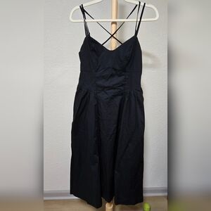 A New Day Black Midi Dress with Pockets – Size XL – NWT